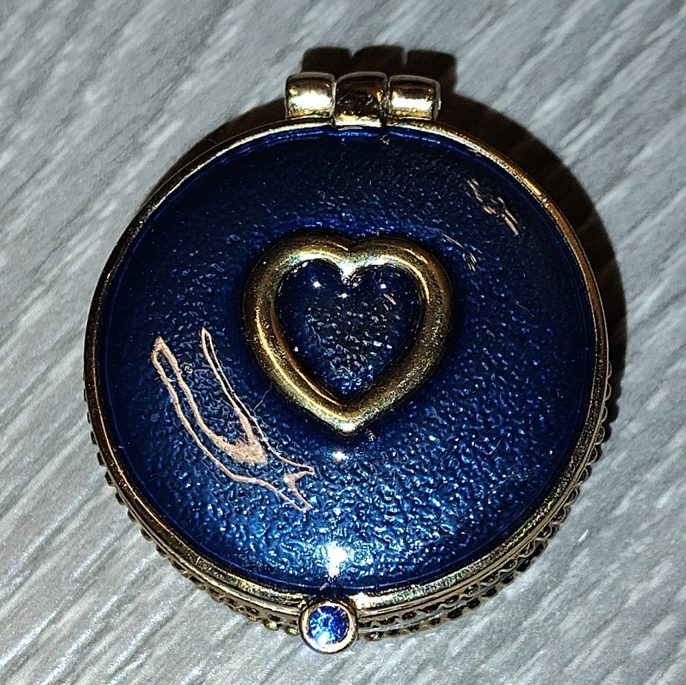Enamel Blue Pill Box